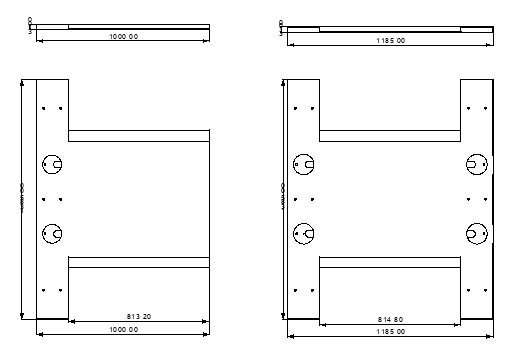 RFID Smart Channel Dedicated Base mechanical dimensions