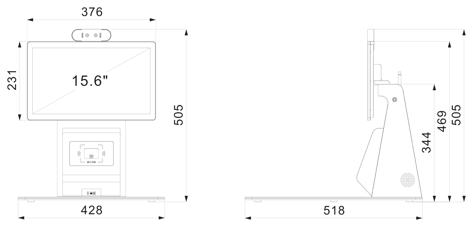 RCY2040 mechanical dimensions