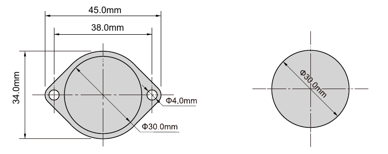 RGW-D30 Stainless Steel Tag 工业 RFID 标签 机械尺寸