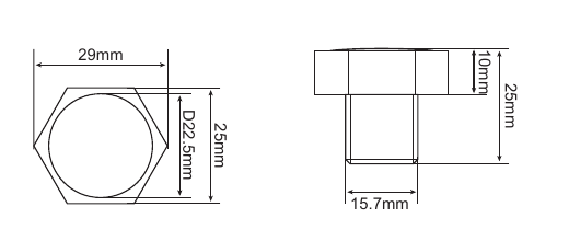 RGW-M16 Screw Tag 工业 RFID 标签 机械尺寸