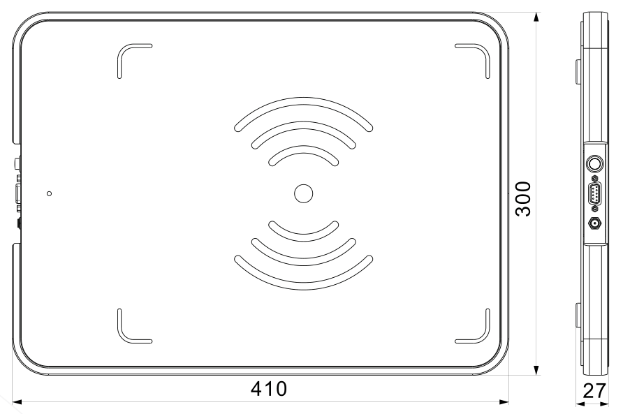 RU6101 (UHF) mechanical dimensions