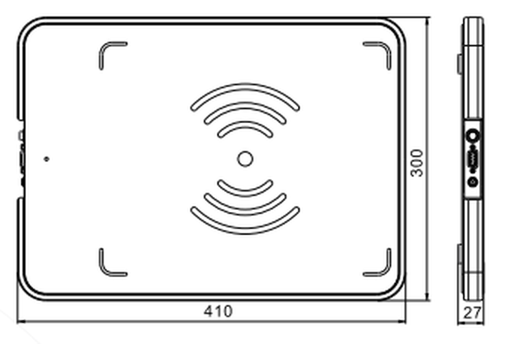 RU6521 UHF Reader Dimensions and structure