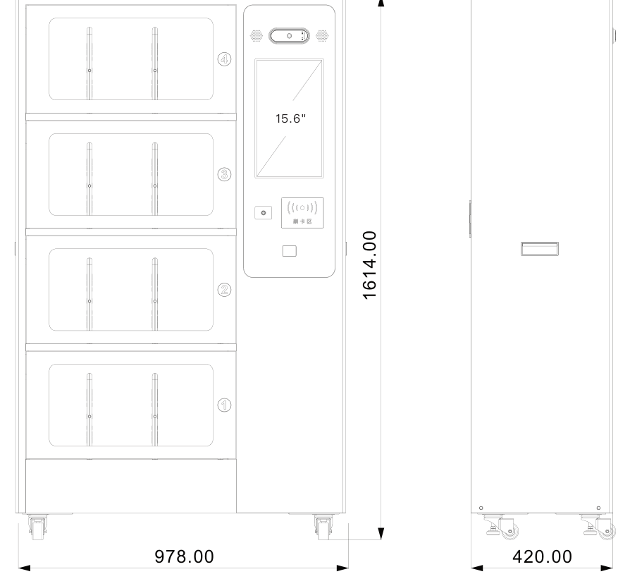 RWT104M mechanical dimensions