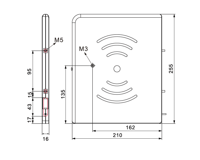 RTX1002 mechanical dimensions