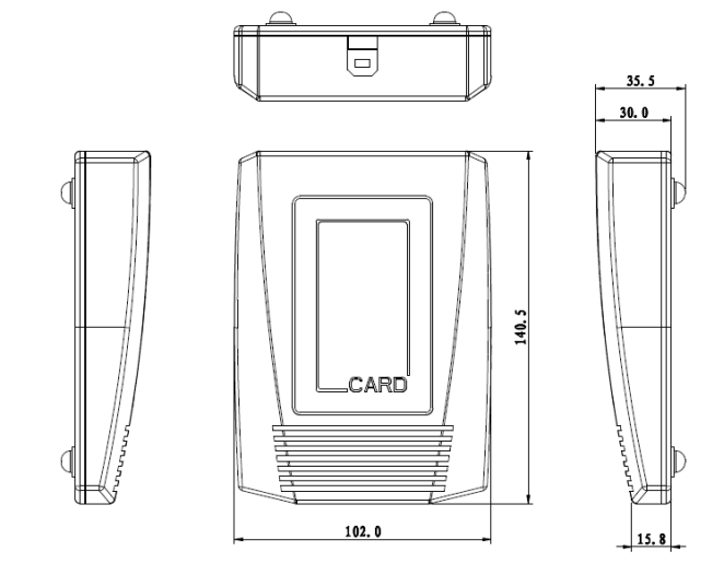 RU6501 mechanical dimensions